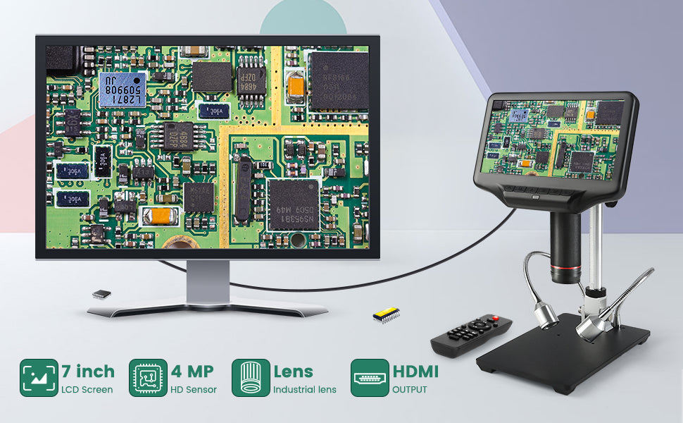 To work your digital microscope with computer and external HDMI monito ...