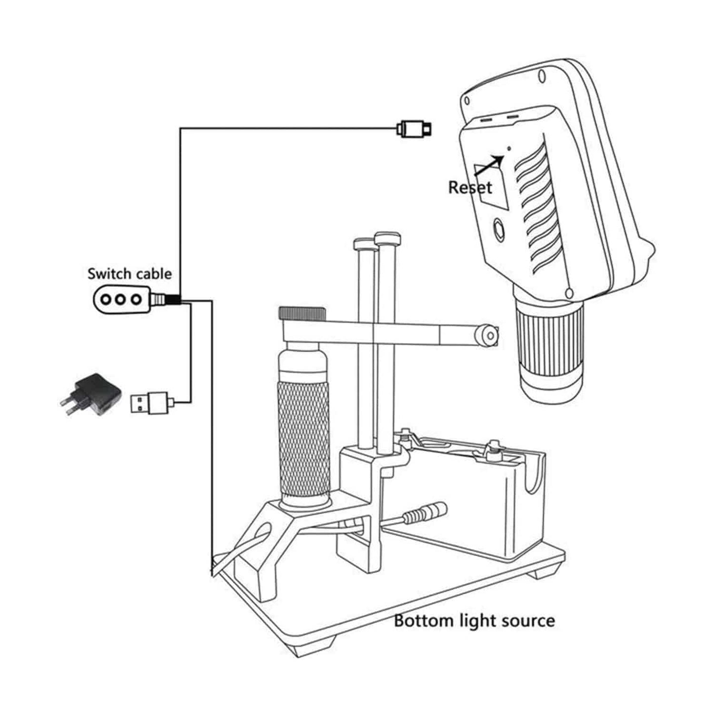 Andonstar AD105S Digital Microscope for Slides Fabrics Observation - Andonstar