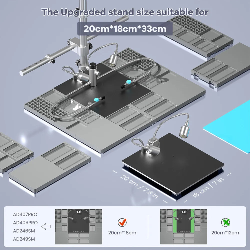Machine Plus Stand AD249SM-Plus Upgraded Plus Stand 3 lenses Digital Microscope – Andonstar