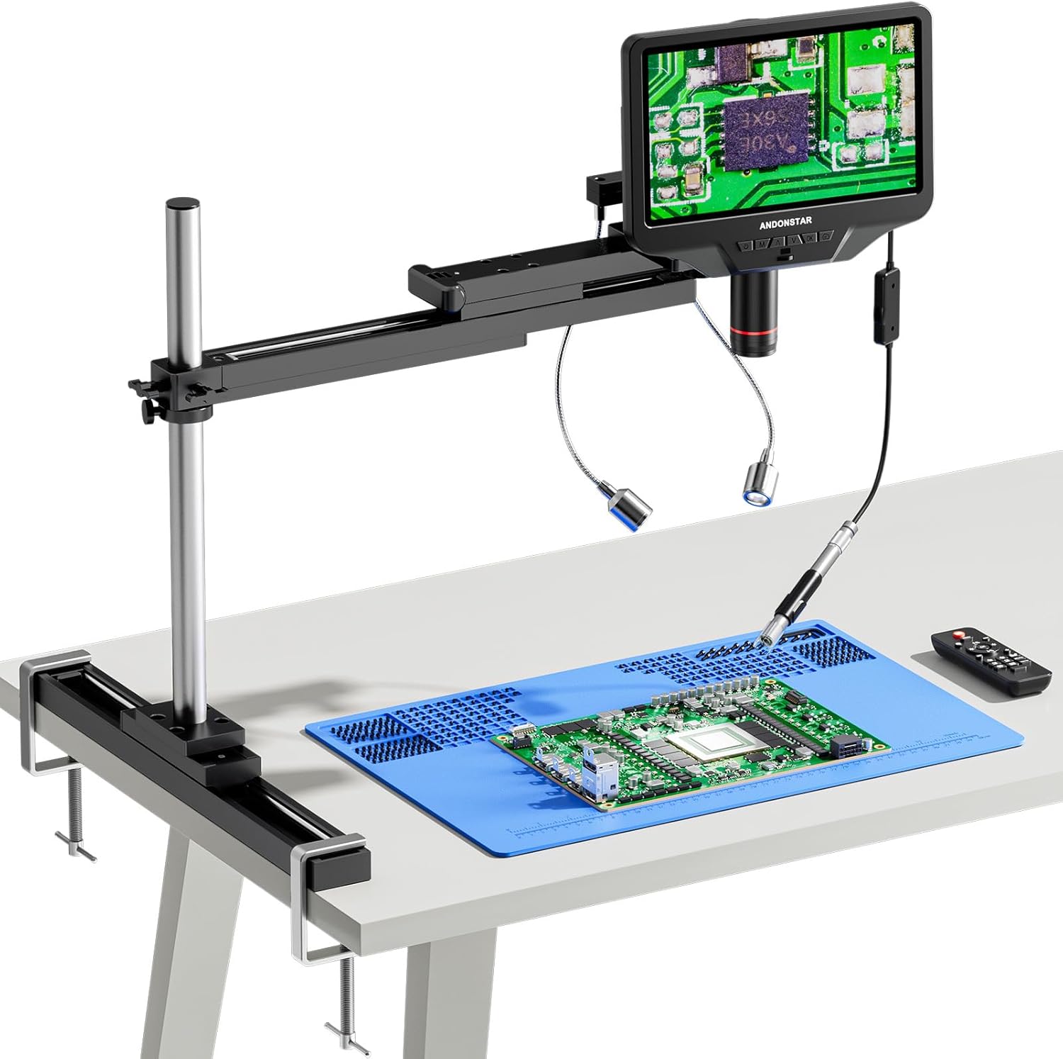 AD409 SA 10.1'' HDMI Soldering Digital Microscope with Slide Rail Arm ...