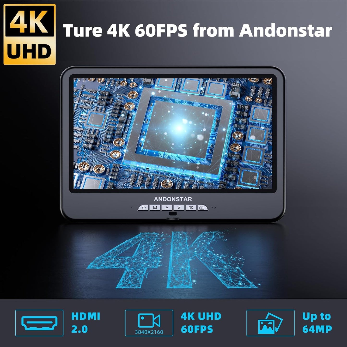 AD210S-Pro 4K 60FPS Soldering Digital Microscope HDMI 2.0 with Audio