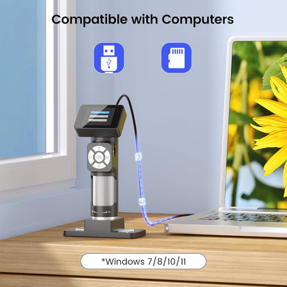LM112 Microscope for Kids Adults Handheld Portable Microscope