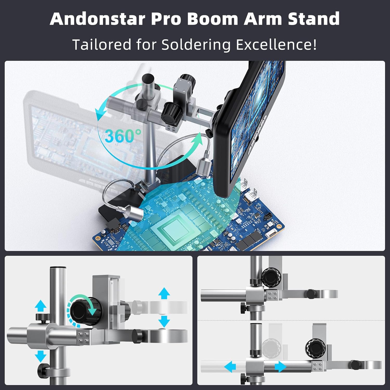 4K 60FPS Soldering Digital Microscope HDMI Andonstar