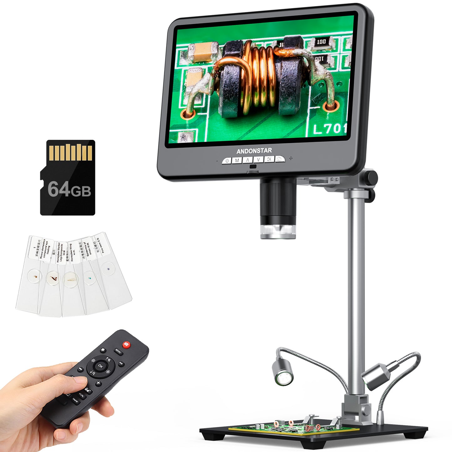 AD210S-Pro 4K 60FPS Soldering Digital Microscope HDMI 2.0 with Audio