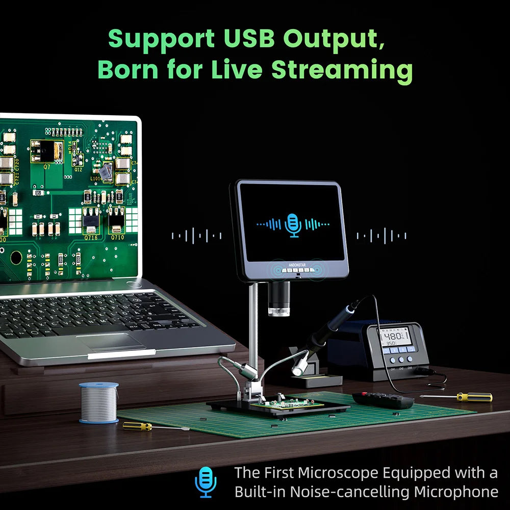 4K 60FPS Soldering Digital Microscope HDMI Andonstar