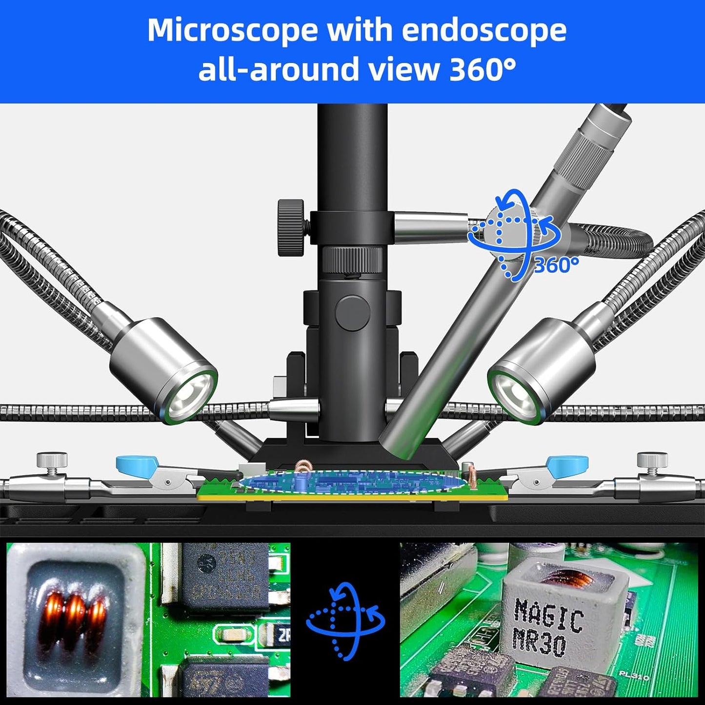 AD409 Max 10inch HDMI Digital Microscope w/ Endoscope