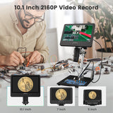 AD249S-M-ES 3 Lens HDMI 10.1 inch Digital Microscope with Endoscope