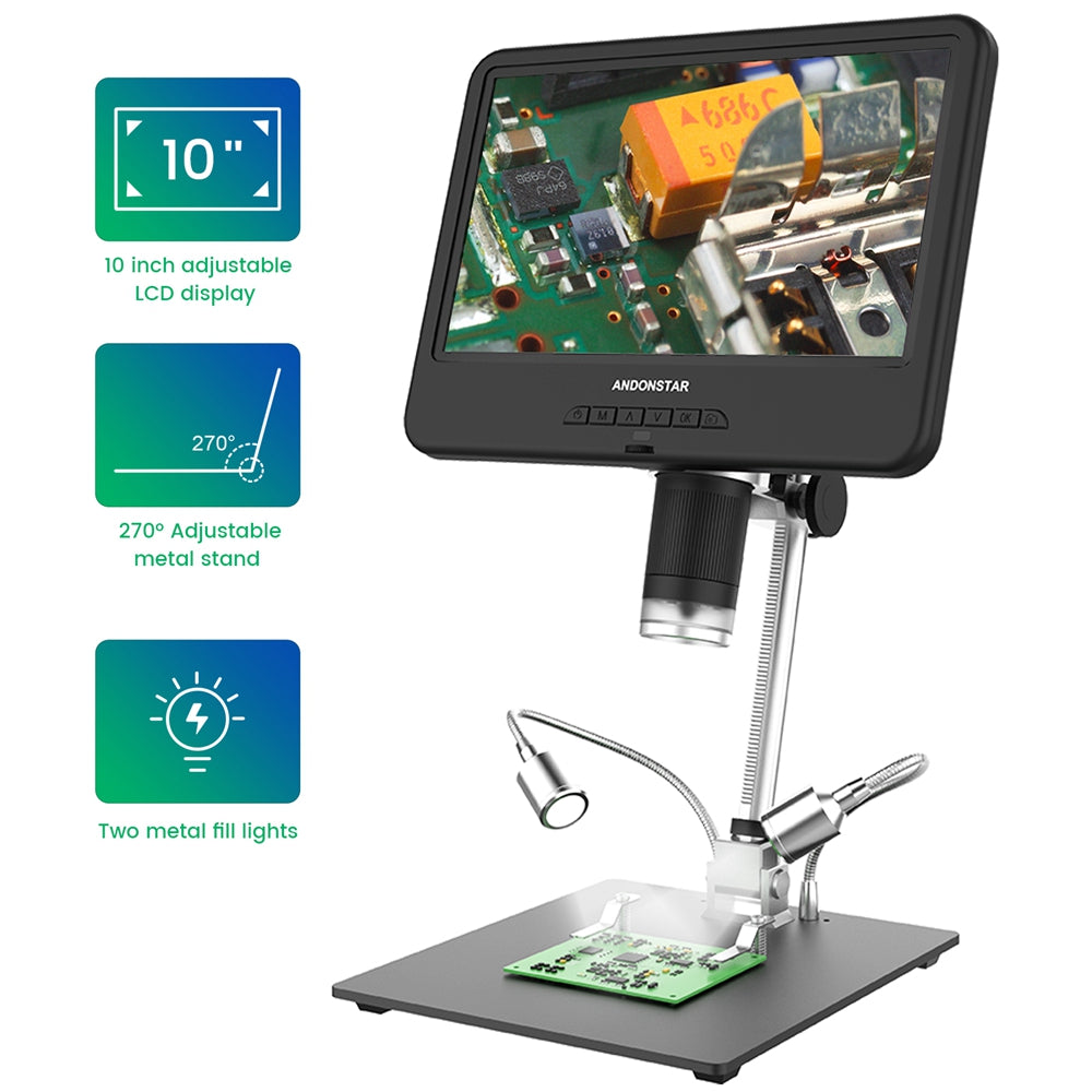 Andonstar AD210 10.1 inch Digital Microscope 260X 1080P Soldering Tool