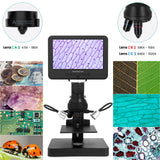 Andonstar AD246P/AD249P  7 in/10 in Monitor 3 lenses Digital Microscope with Quadruple Nosepiece Slots