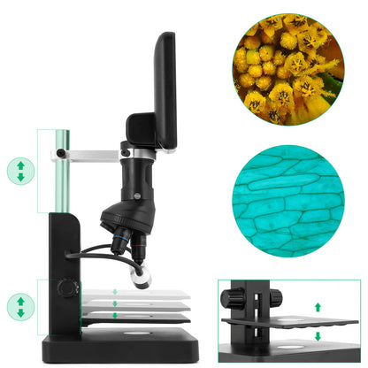 Andonstar AD246P/AD249P  7 in/10 in Monitor 3 lenses Digital Microscope with Quadruple Nosepiece Slots