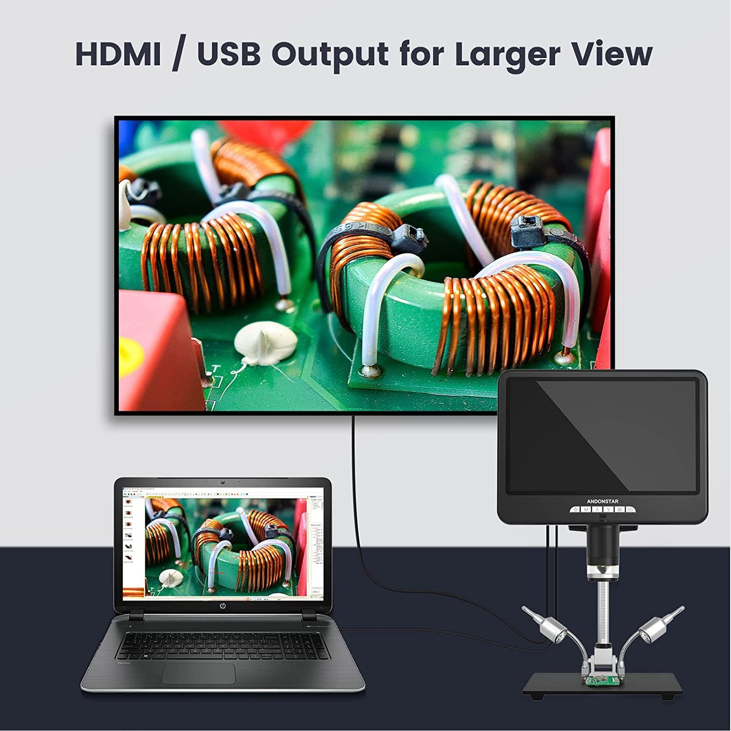 Andonstar AD207S Pro 10.1'' HDMI LCD Digital Microscope