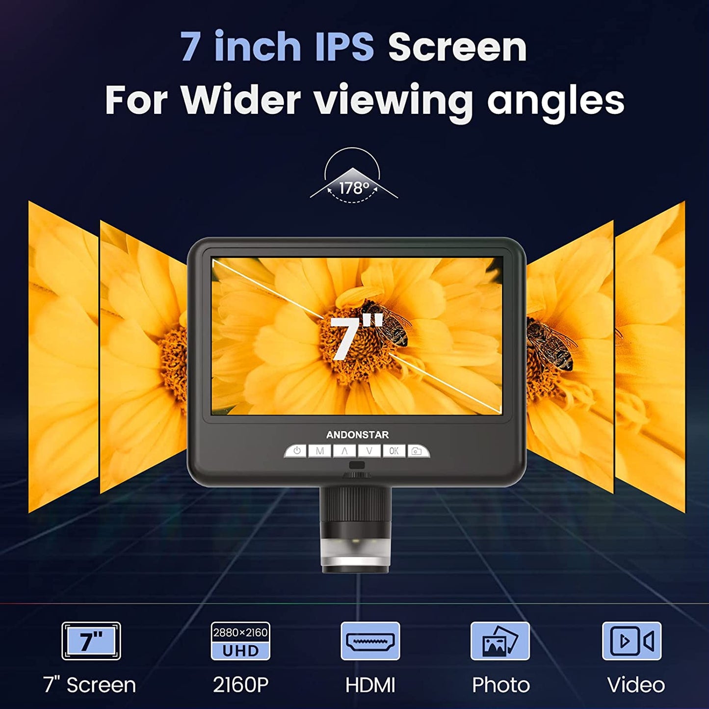 Andonstar AD207S Pro 7inch HDMI LCD Digital Microscope