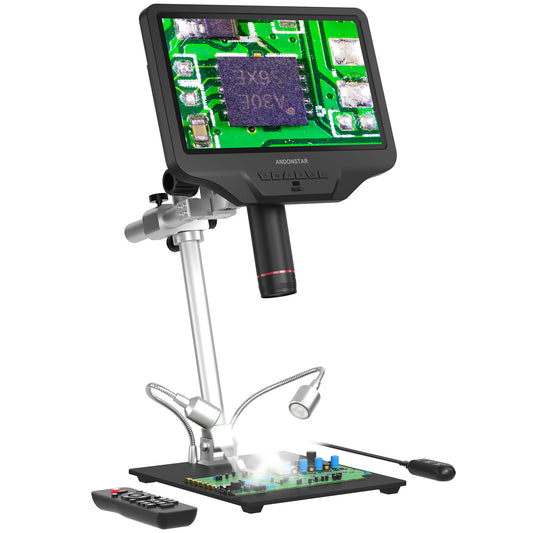 Andonstar AD409 Pro HDMI Digital Microscope, 10.1 inch LCD Screen 32cm bracket Soldering Microscope