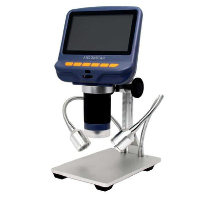 Andonstar AD106S 220X Digital Microscope with 4.3-inch Display and Metal Stand for Plant Observation