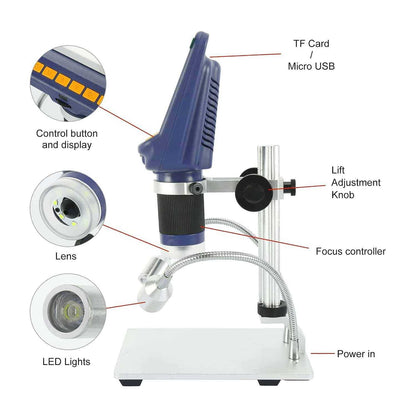 Andonstar AD106S 220X 4.3-inch Display Digital Microscope for Phone Repair