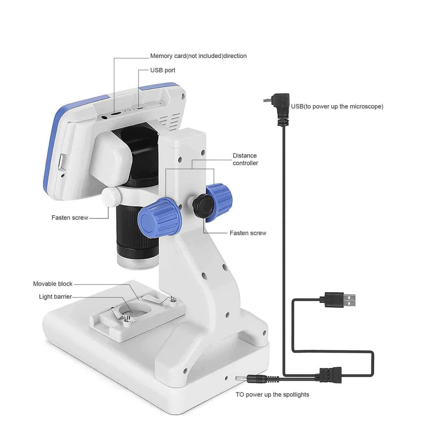 Andonstar AD205 Digital Microscope with High Object Distance for Children