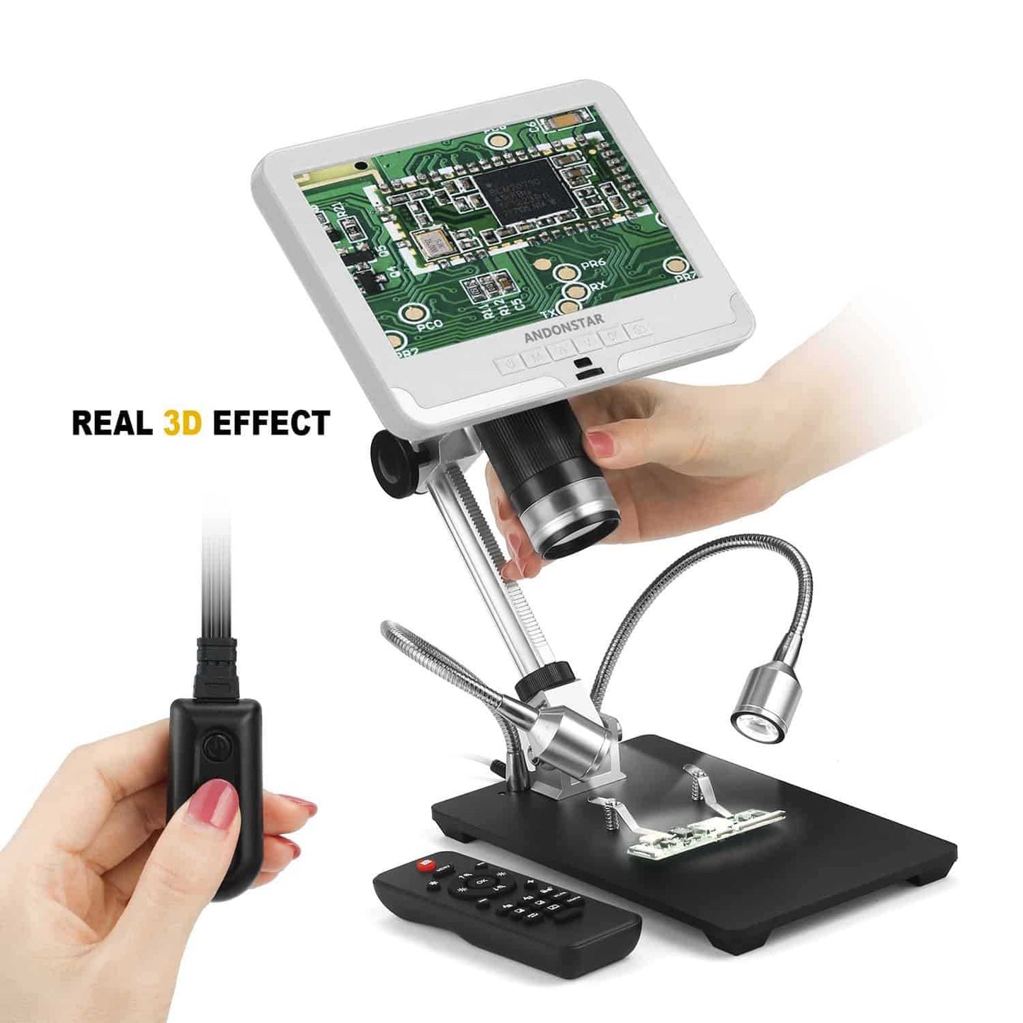 Andonstar Digital Microscope AD206 with UV Fliter PCB Soldering Tool for SMD Soldering and Phone Repair
