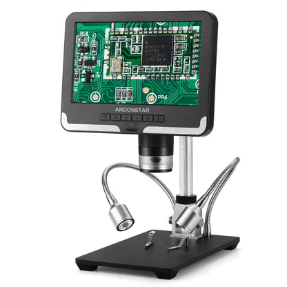 Andonstar 7'' FHD LCD Screen Digital Microscope 3D Effect PCB Soldering Tool for SMD Soldering and Phone Repair