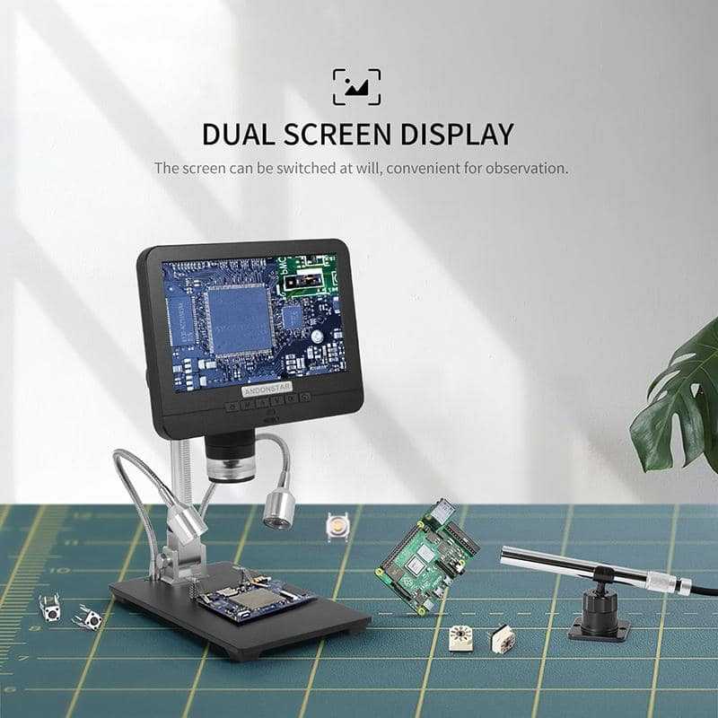 Andonstar AD206S Dual Lens Digital Microscope with Endoscope