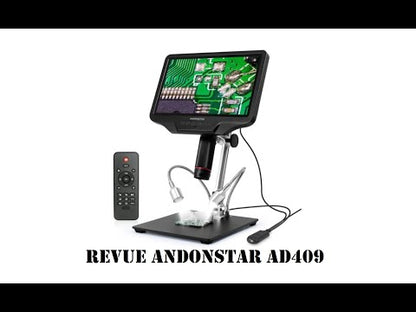 Andonstar AD409 Microscope numérique WIFI HDMI à écran 10,1 pouces